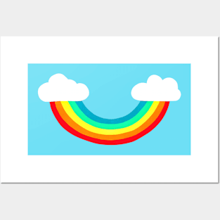 funny Rainbow cloud in the smile Posters and Art